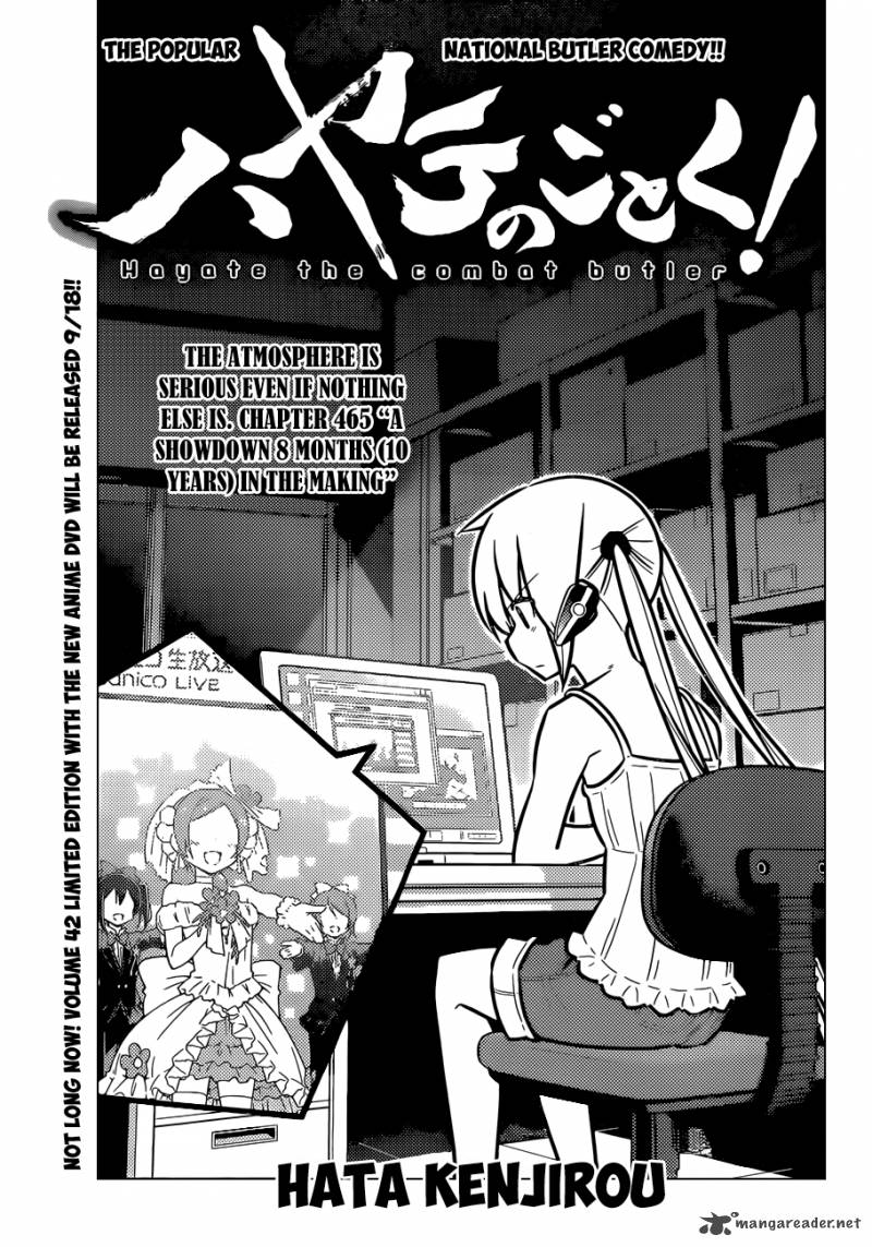 Hayate The Combat Butler Chapter 465 Page 2