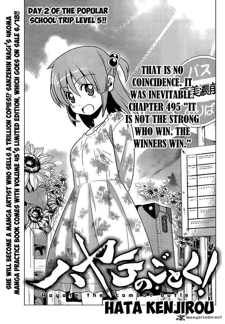 Hayate The Combat Butler Chapter 495 Page 2