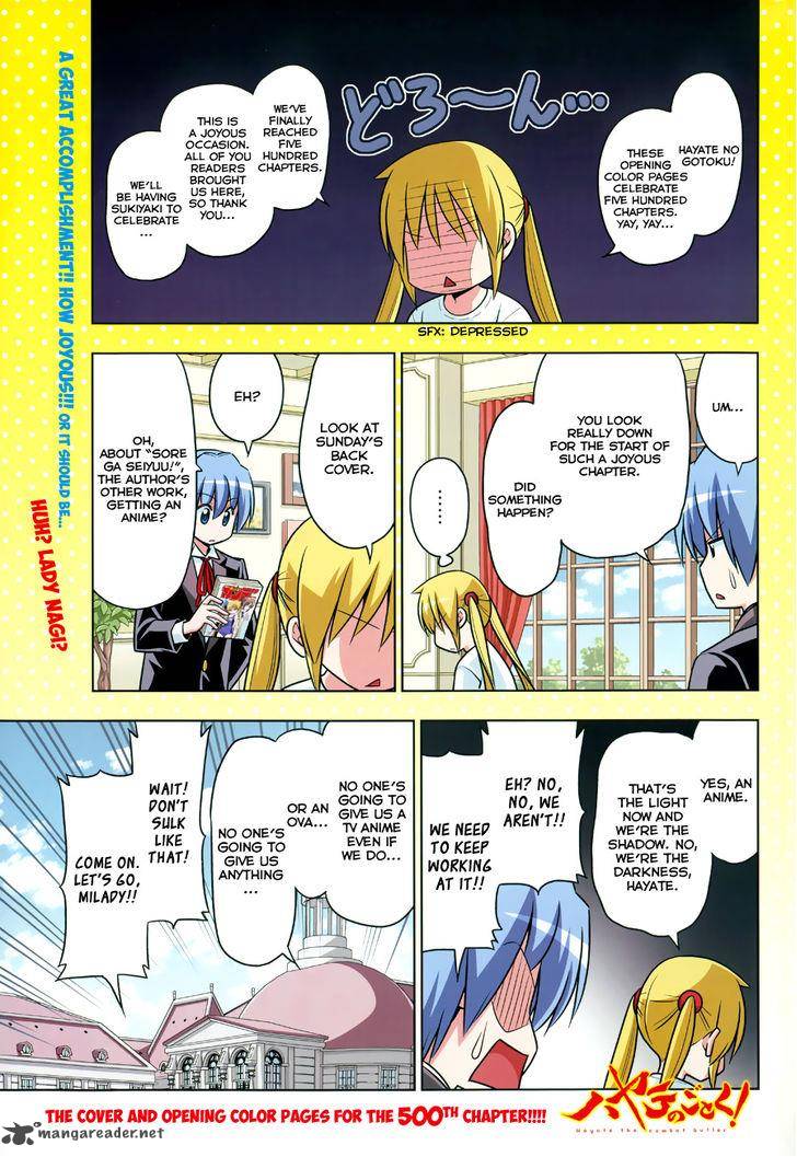Hayate The Combat Butler Chapter 500 Page 3