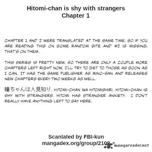 Hitomi Chan Is Shy With Strangers Chapter 1 Page 24