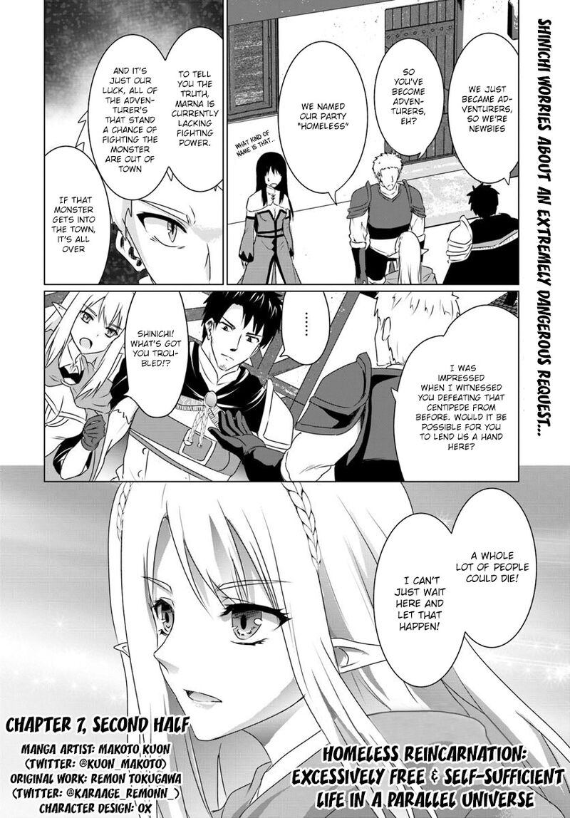 Homeless Tensei Isekai De Jiyuu Sugiru Majutsu Jisoku Seikatsu Chapter 7b Page 1