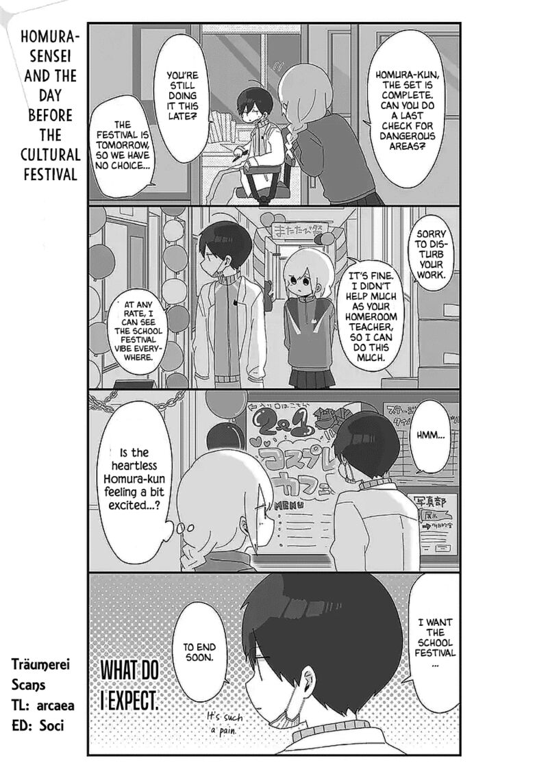 Homura Sensei Wa Tabun Motenai Chapter 50 Page 1