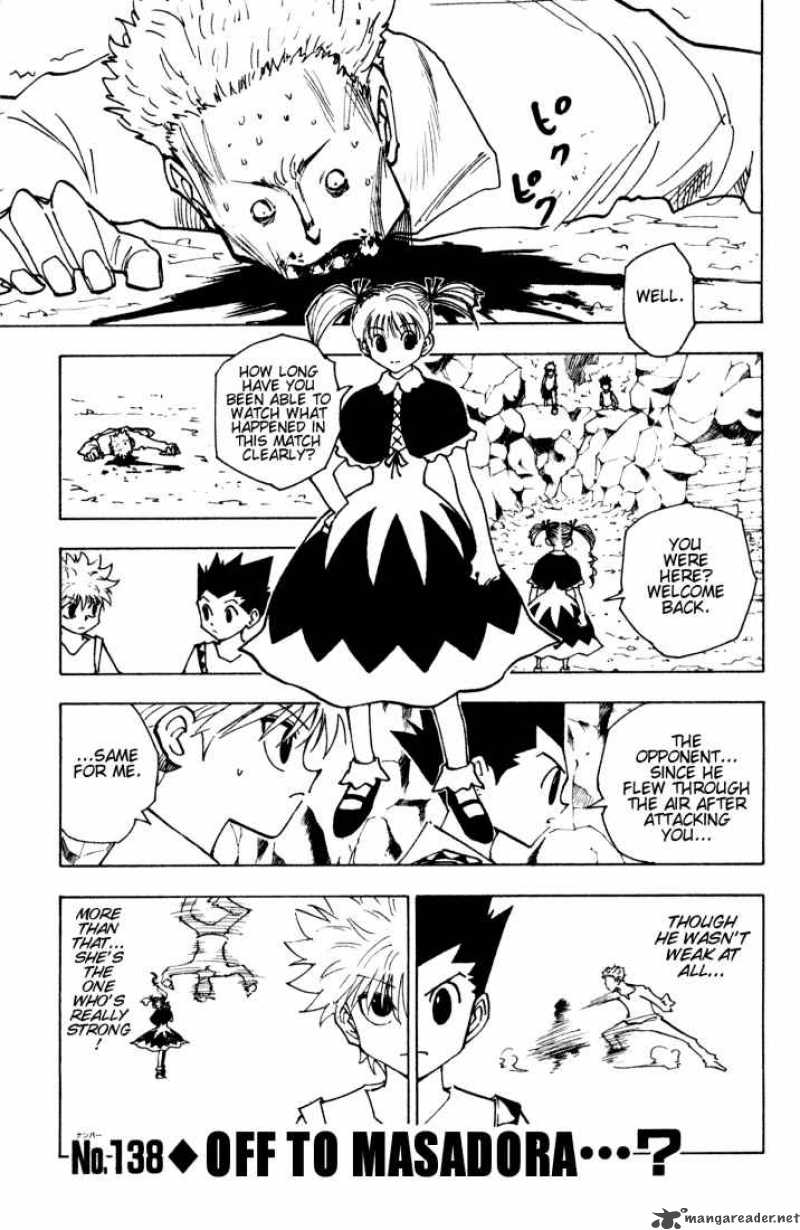 Hunter X Hunter Chapter 138 Page 1