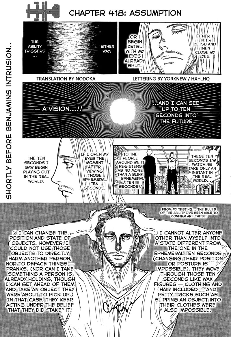 Hunter X Hunter Chapter 418 Page 1
