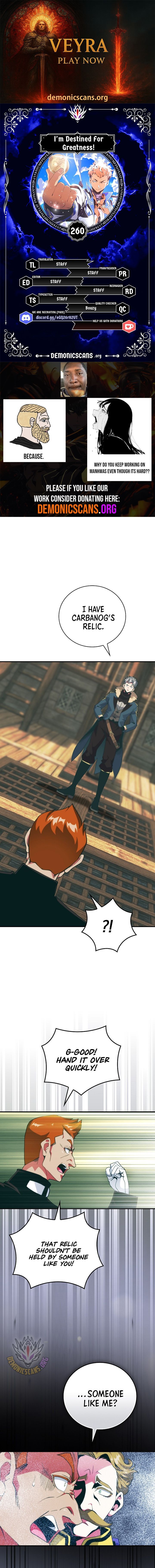 Im Destined For Greatness Chapter 260 Page 1