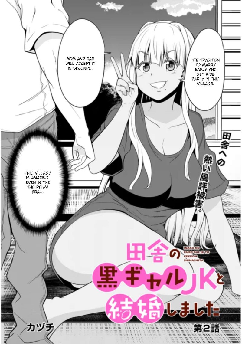 Inaka No Kuro Gal Jk To Kekkon Shimashita Chapter 2a Page 2