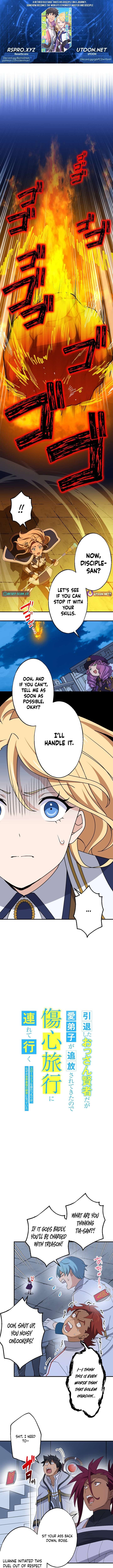 Intaishita Ossan Kenjada Ga Manadeshi Ga Tsuihou Sarete Kita No De Shoushin Ryokou Ni Tsureteiku Surouraifu Na Tabi No Tsumori Ga Nazeka Sekai Saikyou No Shitei Ni Natte Ita Chapter 37 Page 1