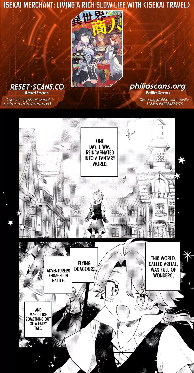 Isekai Merchant Living A Rich Slow Life With Isekai Travel Chapter 1 Page 1