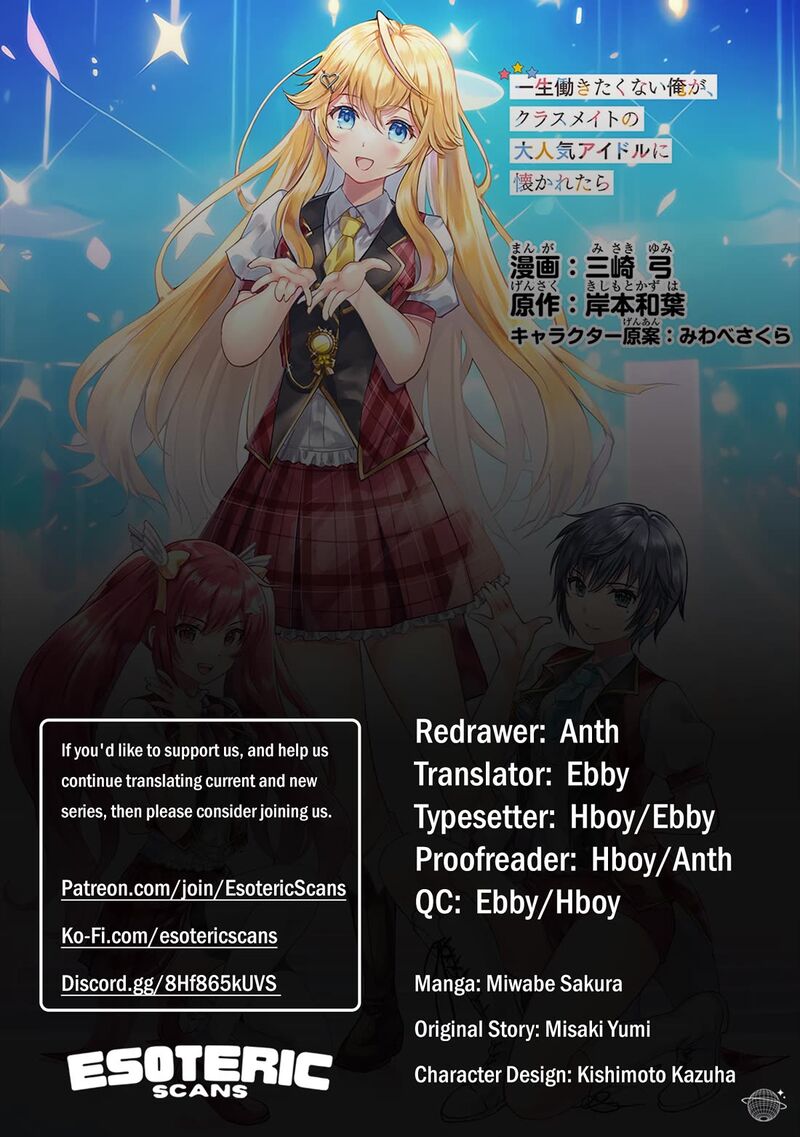 Isshou Hatarakitakunai Ore Ga Classmate No Daininki Idol Ni Natsukaretara Chapter 8 Page 1