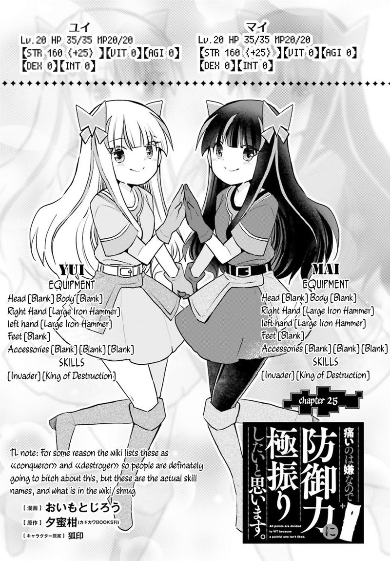 Itai No Wa Iya Na No De Bougyoryoku Ni Kyokufuri Shitai To Omoimasu Chapter 25 Page 1