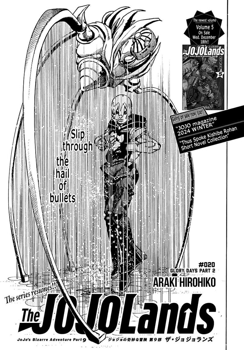 Jojo No Kimyou Na Bouken Part 9 The Jojolands Chapter 20 Page 1