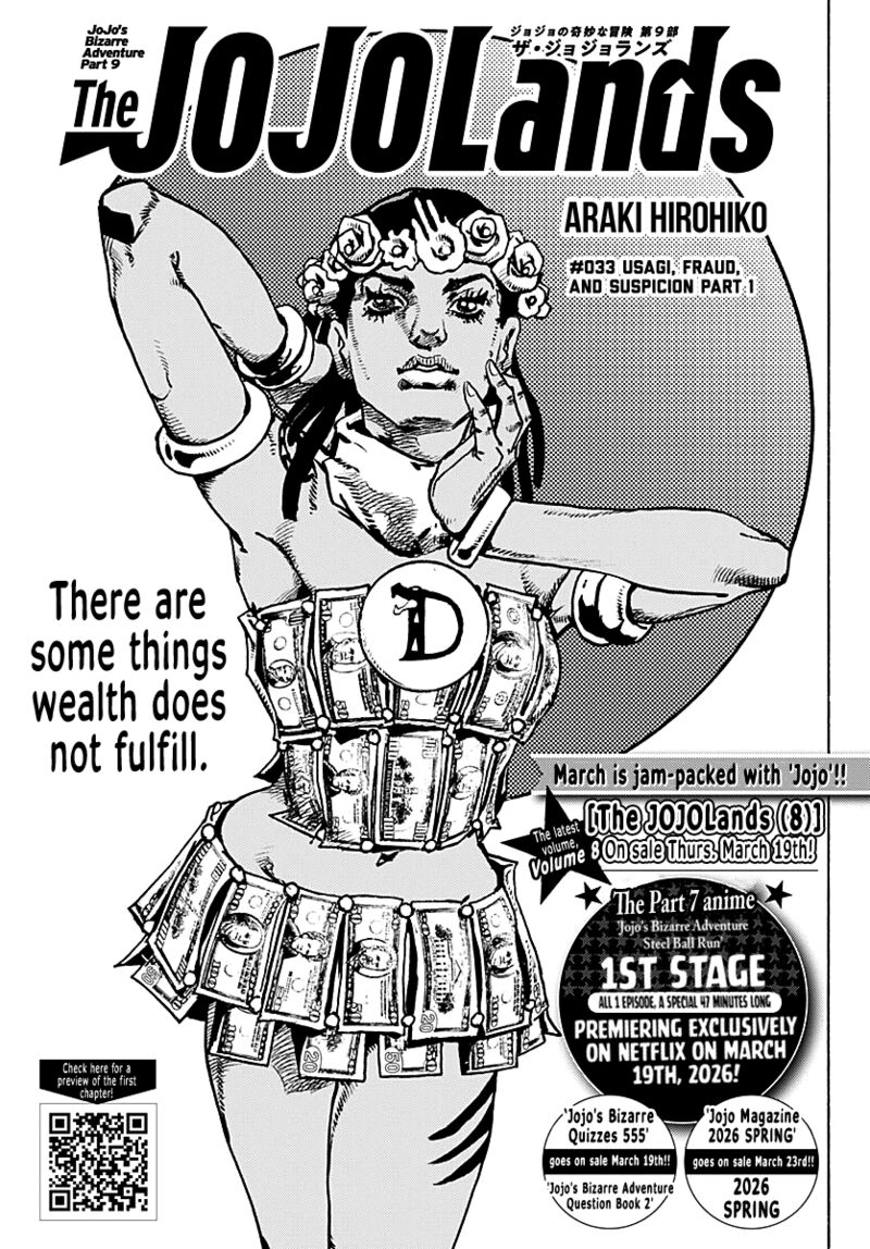 Jojo No Kimyou Na Bouken Part 9 The Jojolands Chapter 33 Page 1