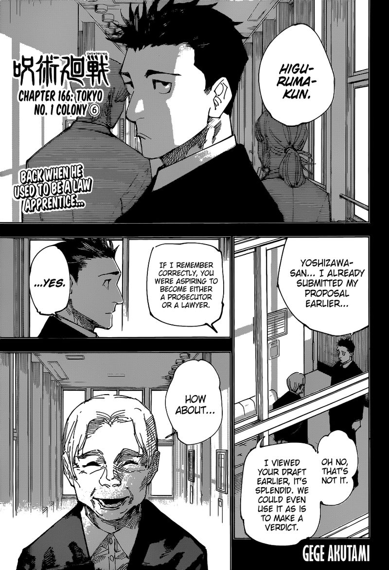 Jujutsu Kaisen Chapter 166 Page 1