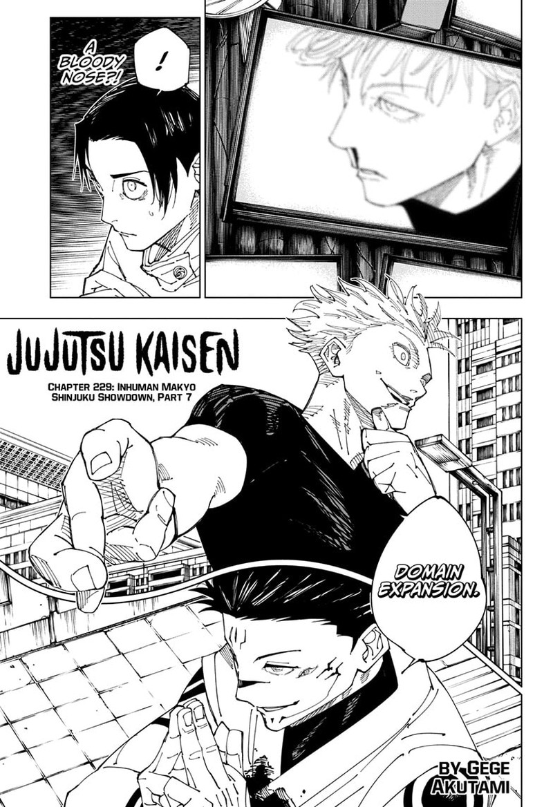 Jujutsu Kaisen Chapter 229 Page 1