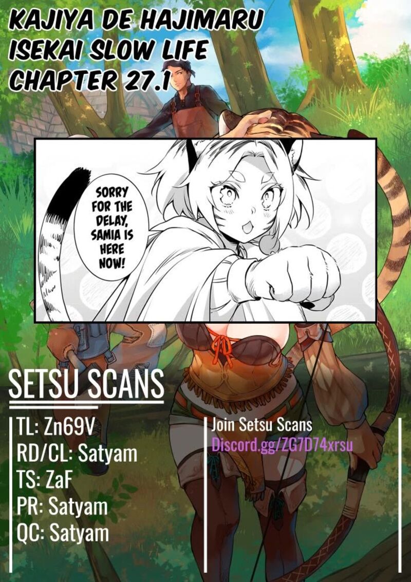 Kajiya De Hajimeru Isekai Slow Life Chapter 27 Page 1