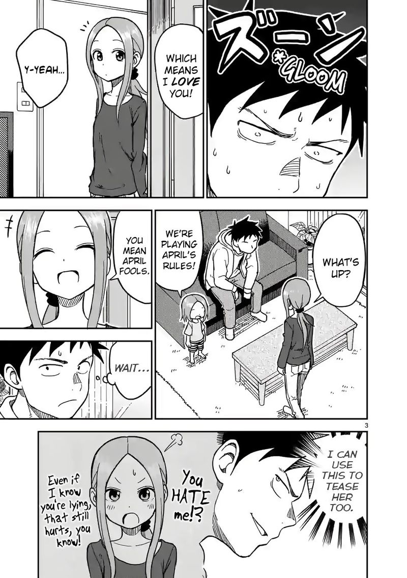 Karakai Jouzu No Moto Takagi San Chapter 130 Page 3