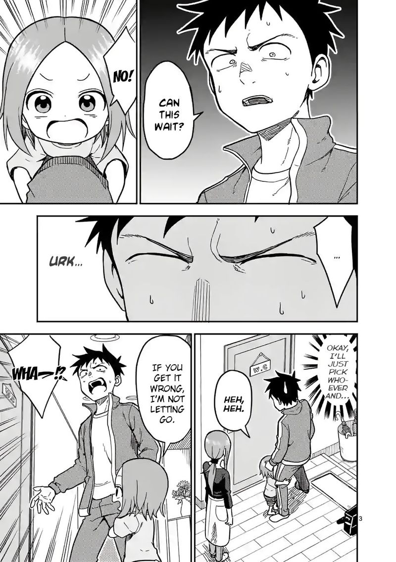 Karakai Jouzu No Moto Takagi San Chapter 134 Page 3