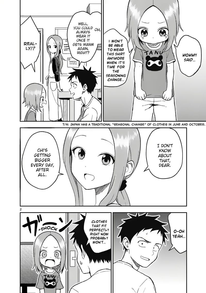 Karakai Jouzu No Moto Takagi San Chapter 156 Page 2