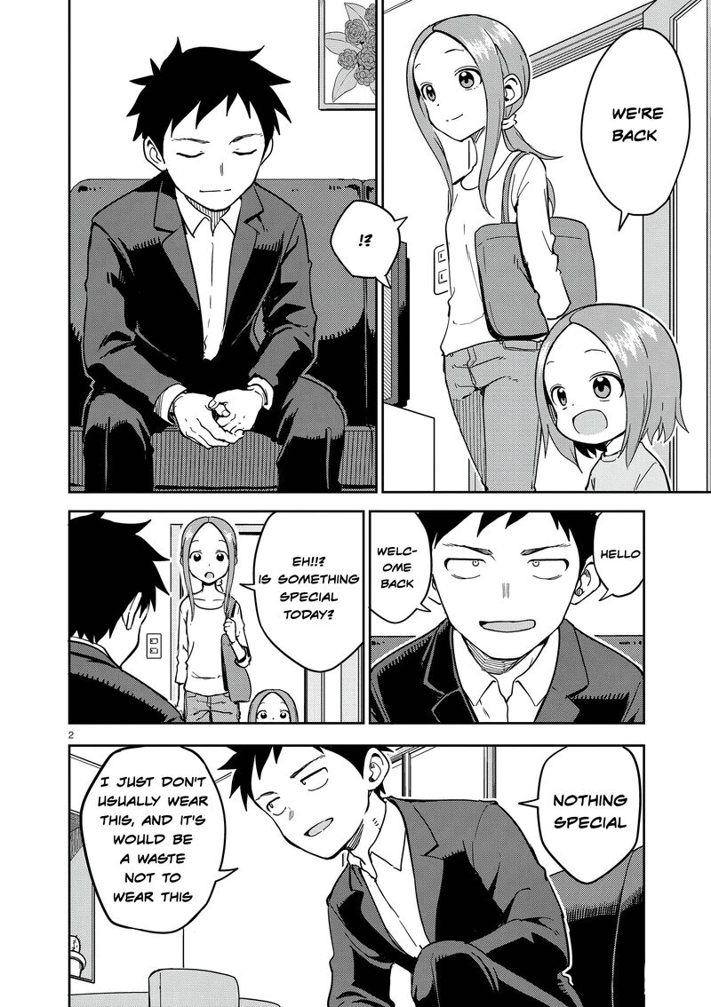 Karakai Jouzu No Moto Takagi San Chapter 225 Page 2