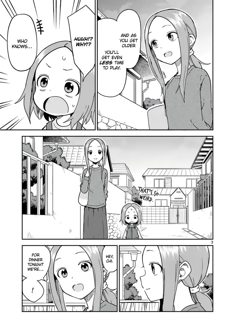 Karakai Jouzu No Moto Takagi San Chapter 249 Page 3