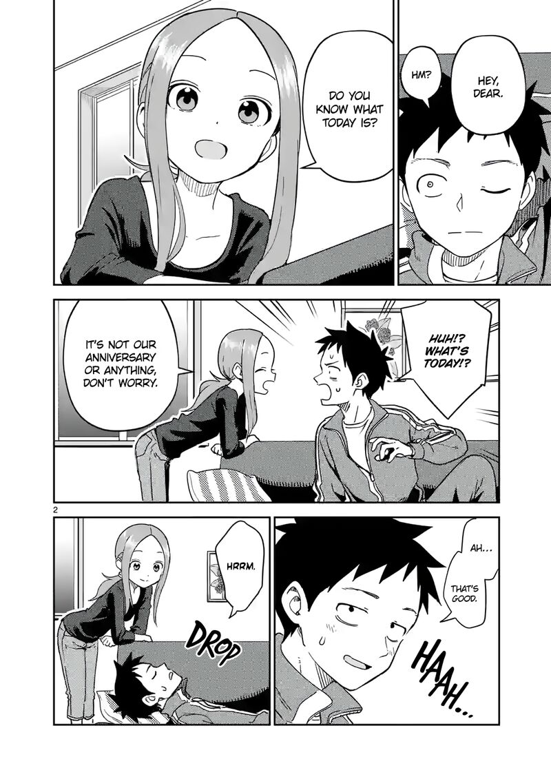 Karakai Jouzu No Moto Takagi San Chapter 254 Page 2