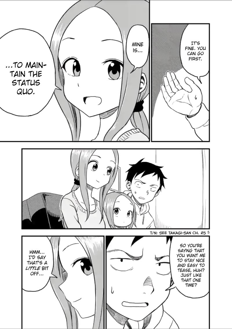 Karakai Jouzu No Moto Takagi San Chapter 26 Page 5