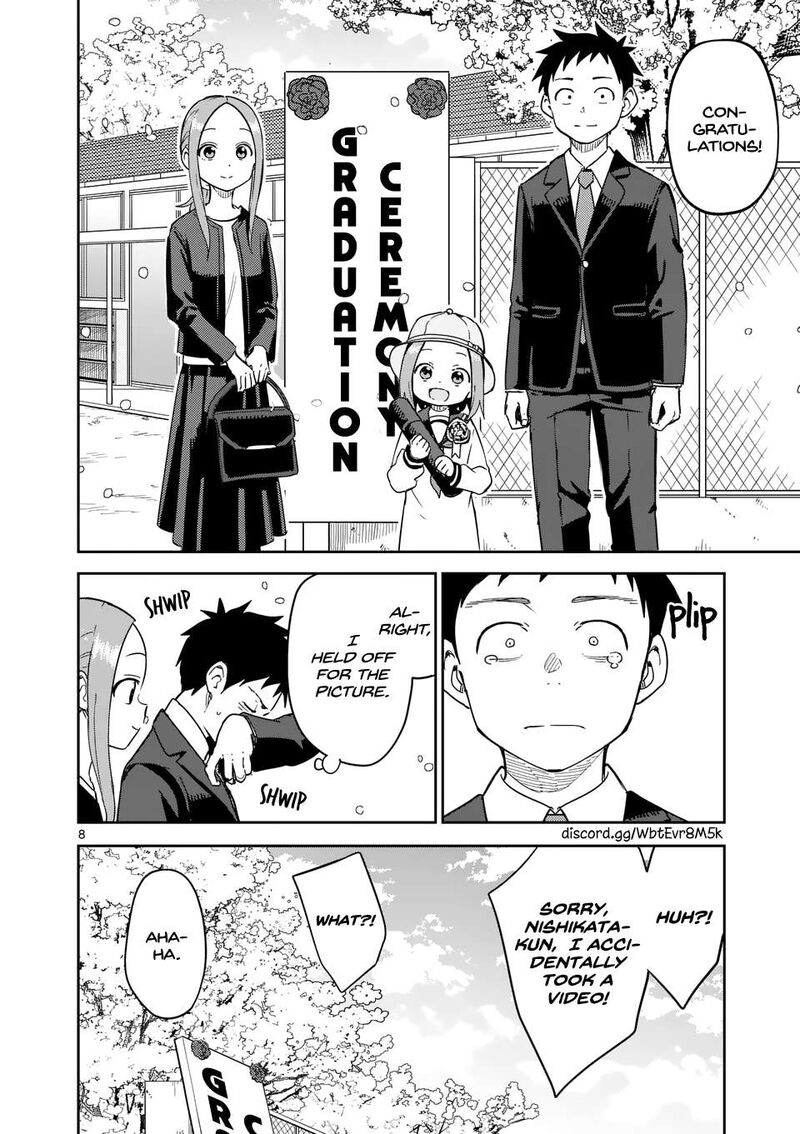 Karakai Jouzu No Moto Takagi San Chapter 312 Page 8