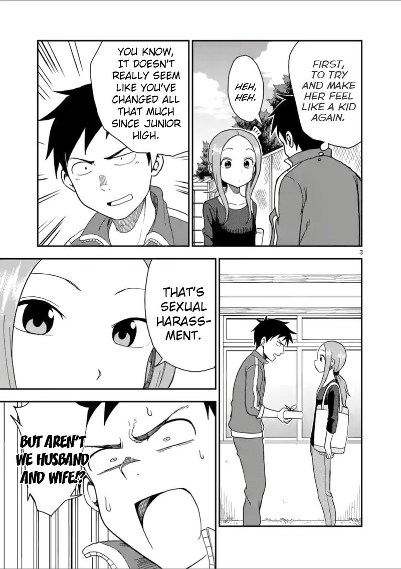 Karakai Jouzu No Moto Takagi San Chapter 60 Page 3