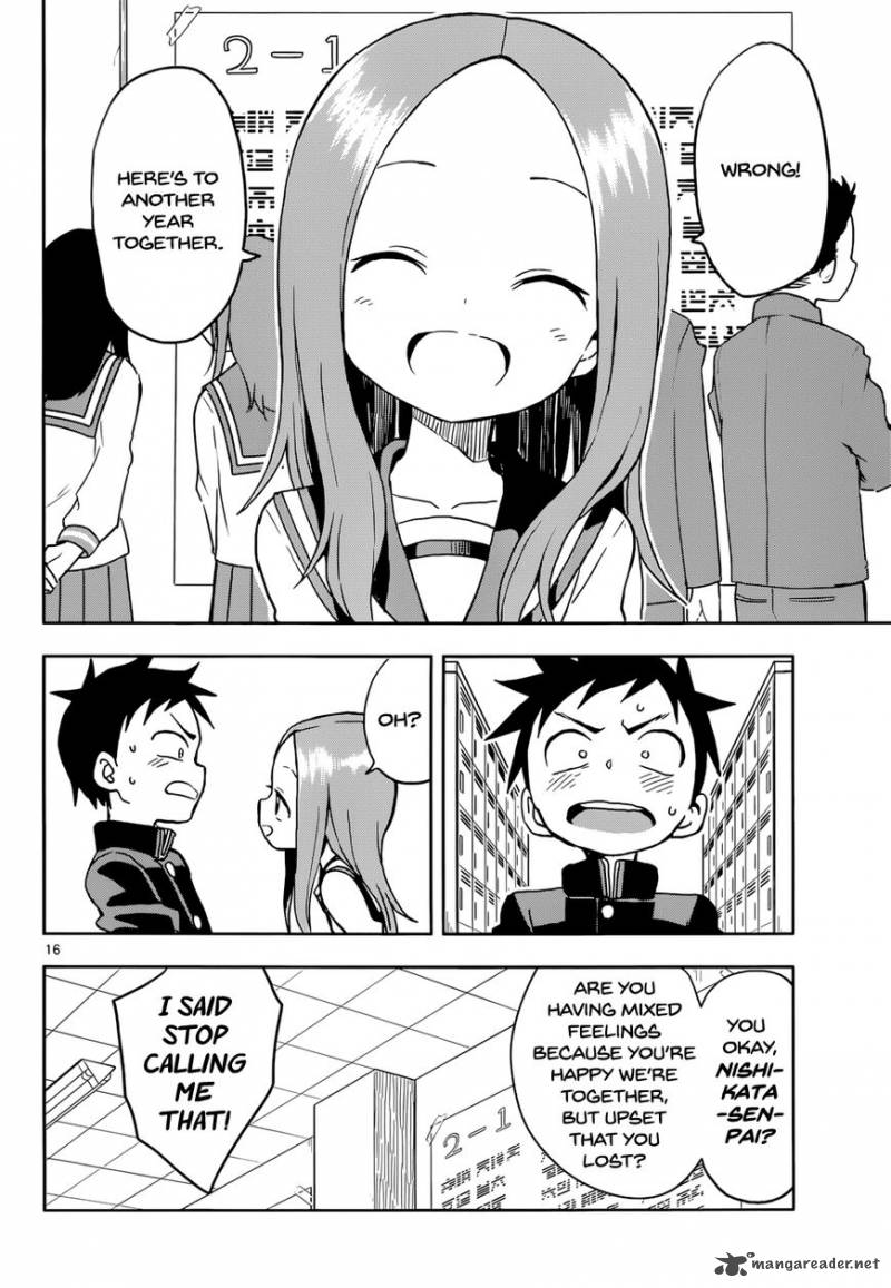 Karakai Jouzu No Takagi San Chapter 107 Page 16