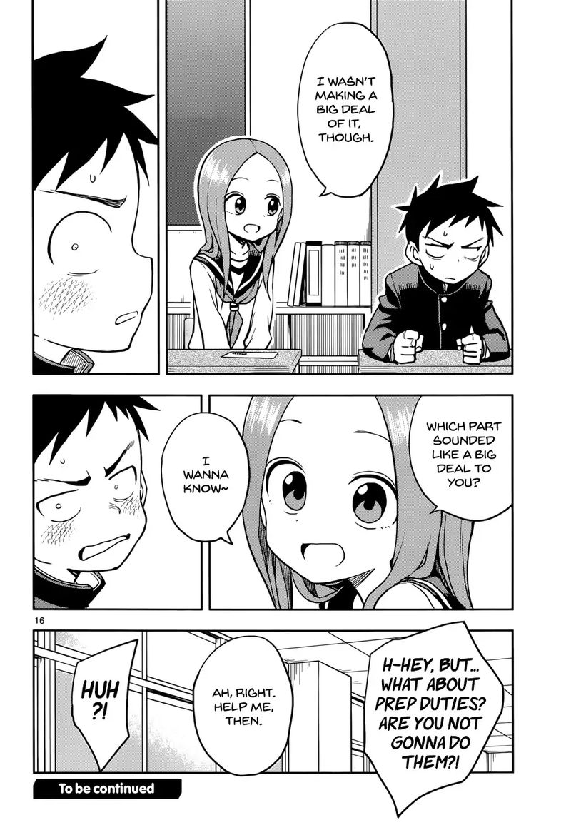 Karakai Jouzu No Takagi San Chapter 117 Page 16