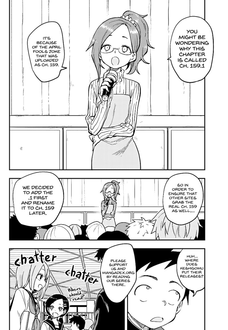 Karakai Jouzu No Takagi San Chapter 159a Page 20