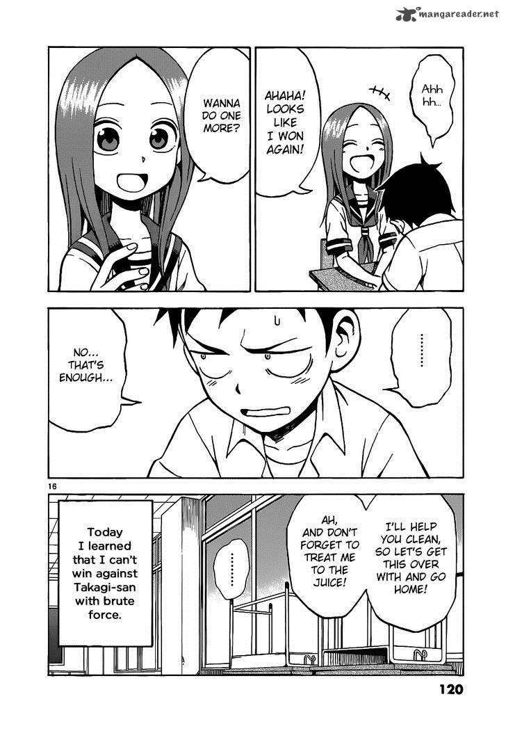 Karakai Jouzu No Takagi San Chapter 16 Page 17