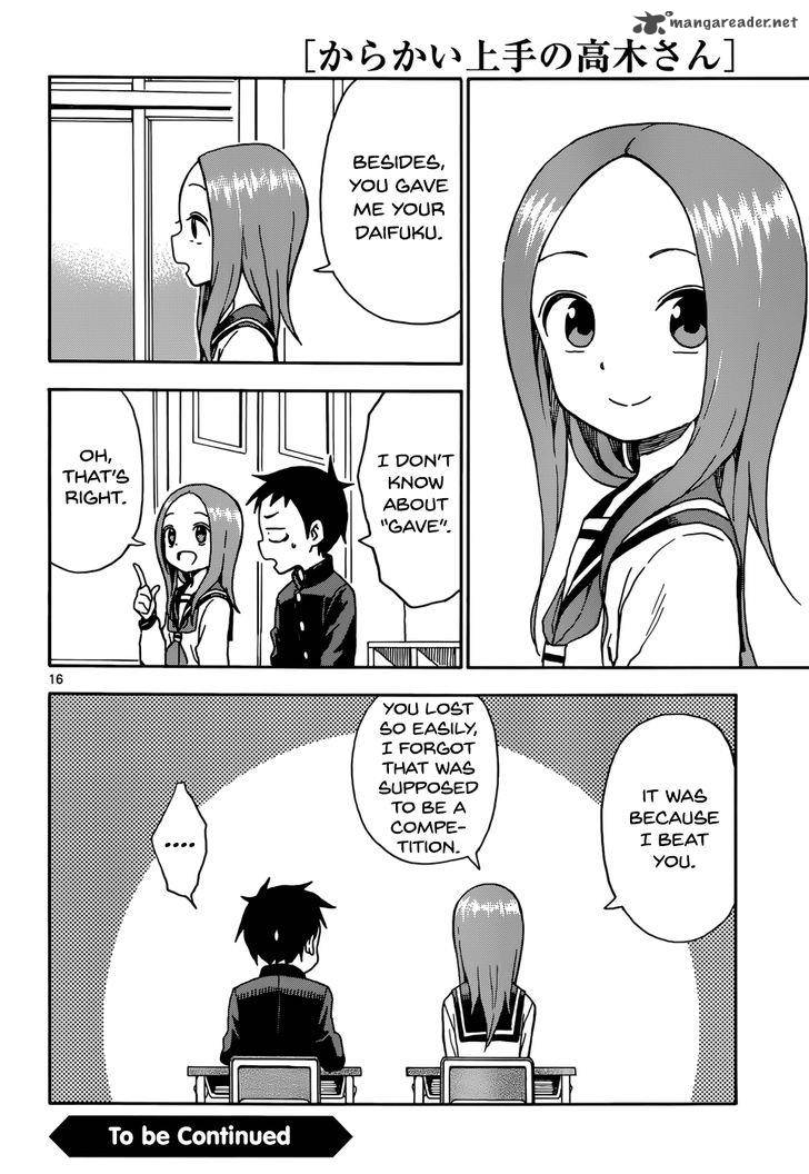 Karakai Jouzu No Takagi San Chapter 54 Page 16