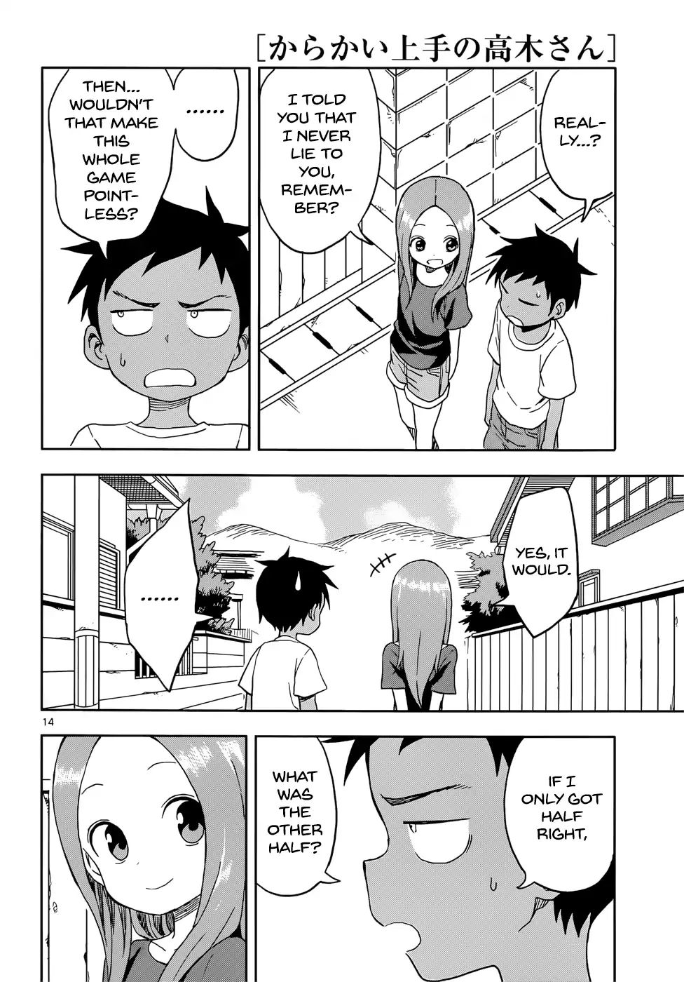 Karakai Jouzu No Takagi San Chapter 92 Page 14