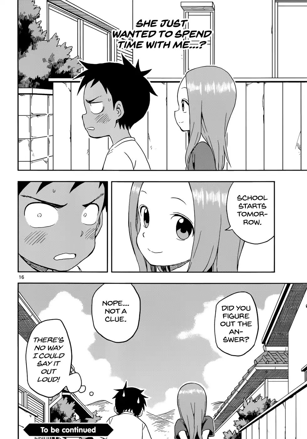 Karakai Jouzu No Takagi San Chapter 92 Page 16