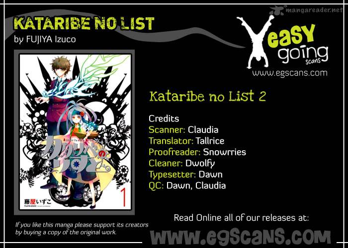Kataribe No List Chapter 2 Page 1
