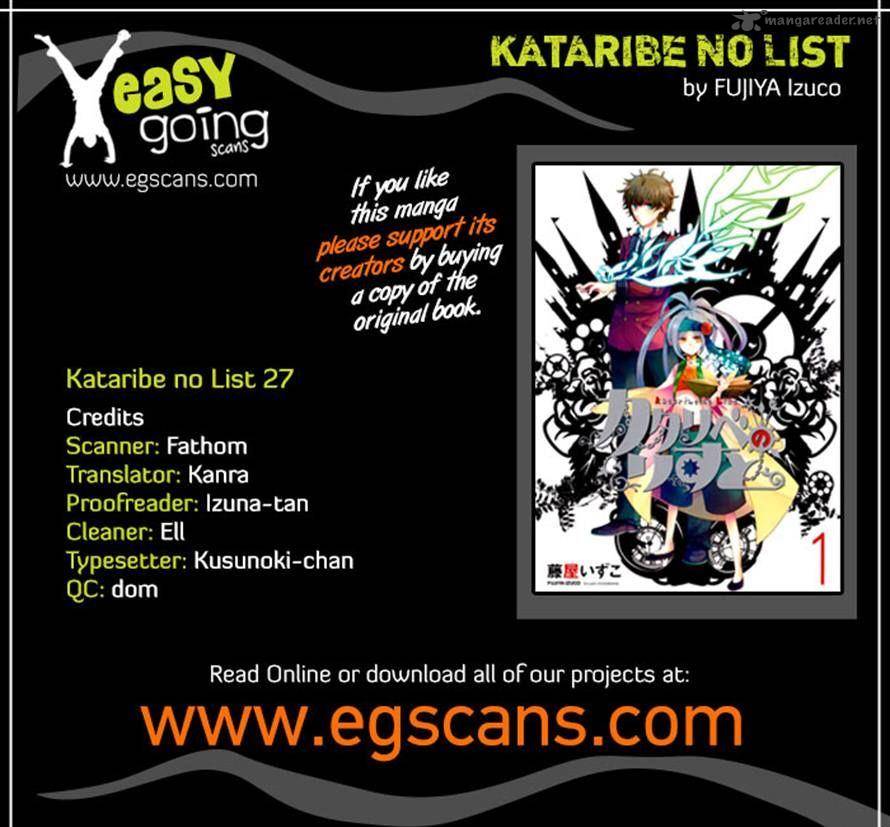 Kataribe No List Chapter 27 Page 1