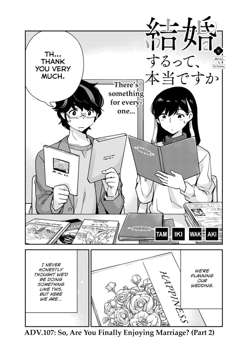 Kekkon Surutte Hontou Desu Ka 365 Days To The Wedding Chapter 107 Page 2