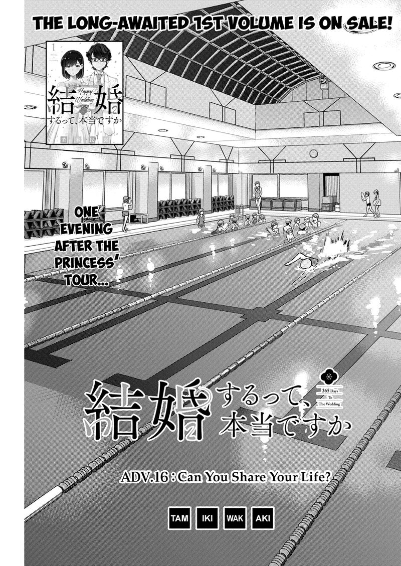 Kekkon Surutte Hontou Desu Ka 365 Days To The Wedding Chapter 16 Page 1