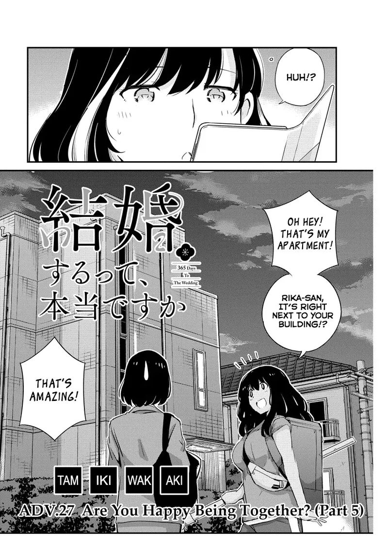 Kekkon Surutte Hontou Desu Ka 365 Days To The Wedding Chapter 27 Page 2