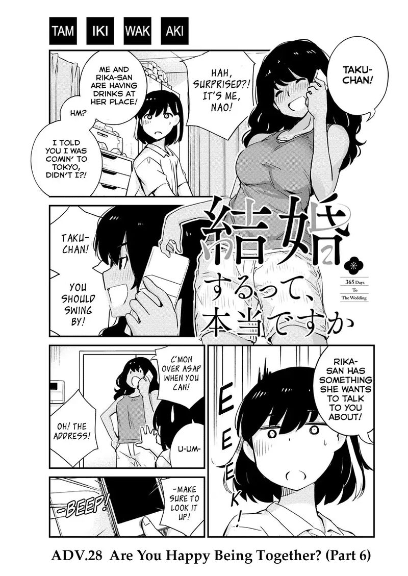 Kekkon Surutte Hontou Desu Ka 365 Days To The Wedding Chapter 28 Page 1