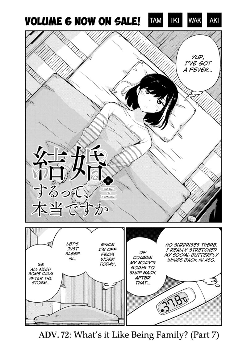 Kekkon Surutte Hontou Desu Ka 365 Days To The Wedding Chapter 72 Page 1