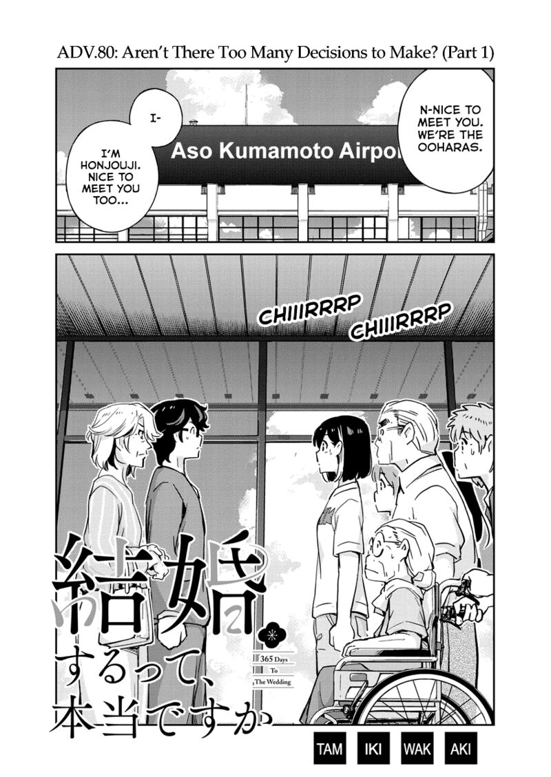 Kekkon Surutte Hontou Desu Ka 365 Days To The Wedding Chapter 80 Page 1