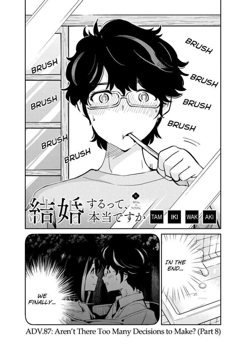 Kekkon Surutte Hontou Desu Ka 365 Days To The Wedding Chapter 87 Page 1