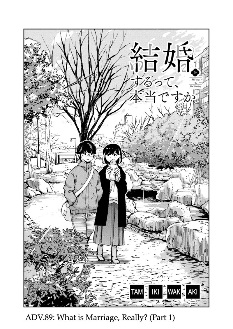 Kekkon Surutte Hontou Desu Ka 365 Days To The Wedding Chapter 89 Page 1