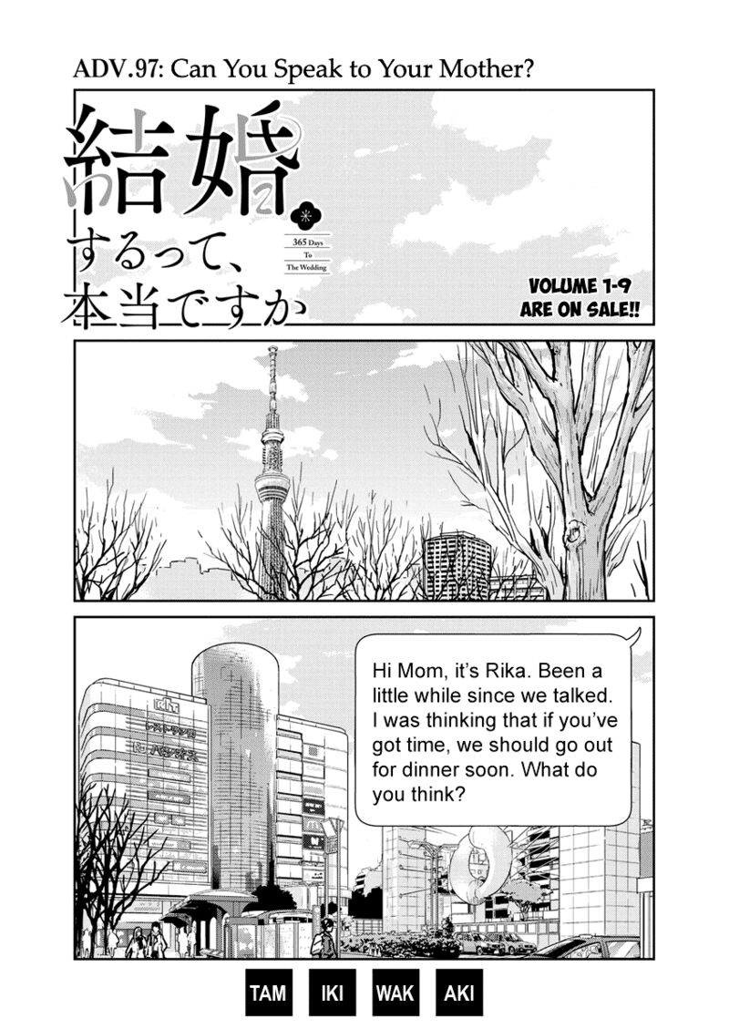 Kekkon Surutte Hontou Desu Ka 365 Days To The Wedding Chapter 97 Page 1