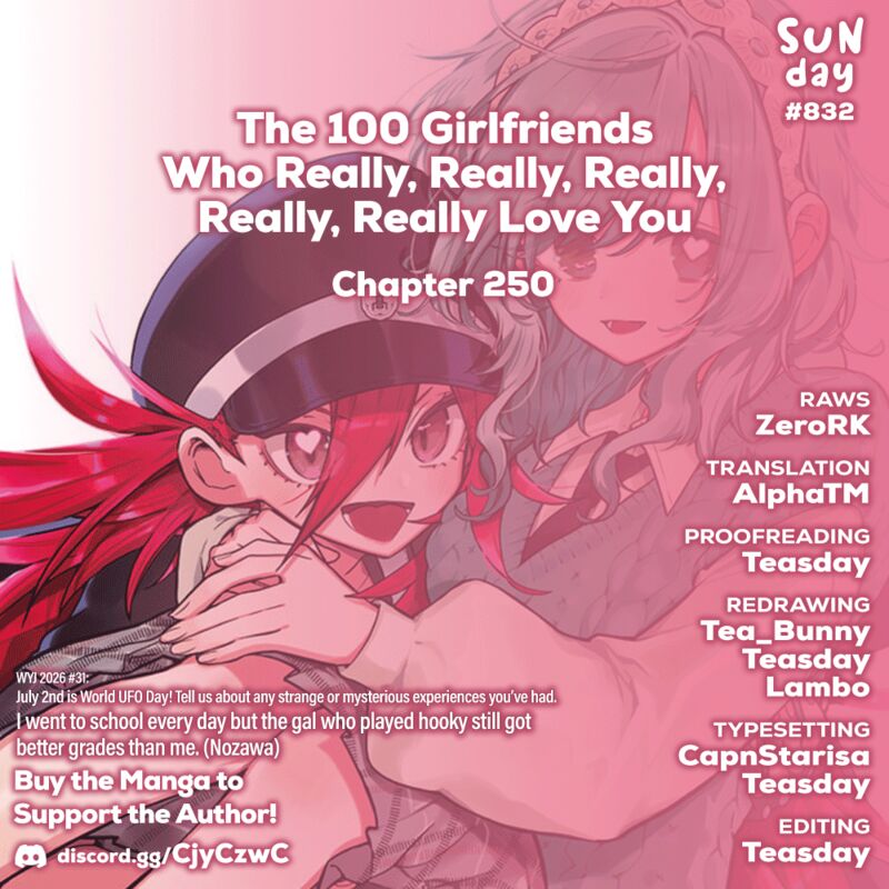 Kimi No Koto Ga Daidaidaidaidai Suki Na 100 Nin No Kanojo Chapter 250 Page 1