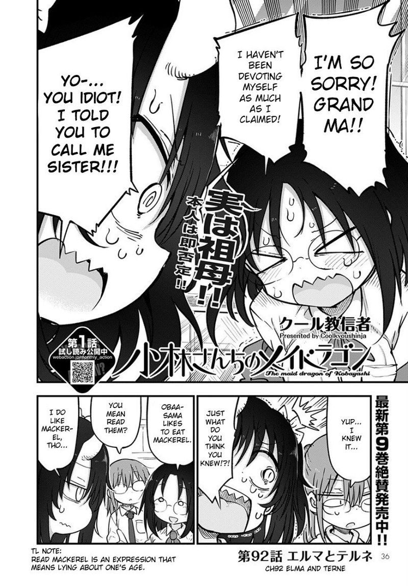 Kobayashi San Chi No Maid Dragon Chapter 92 Page 2
