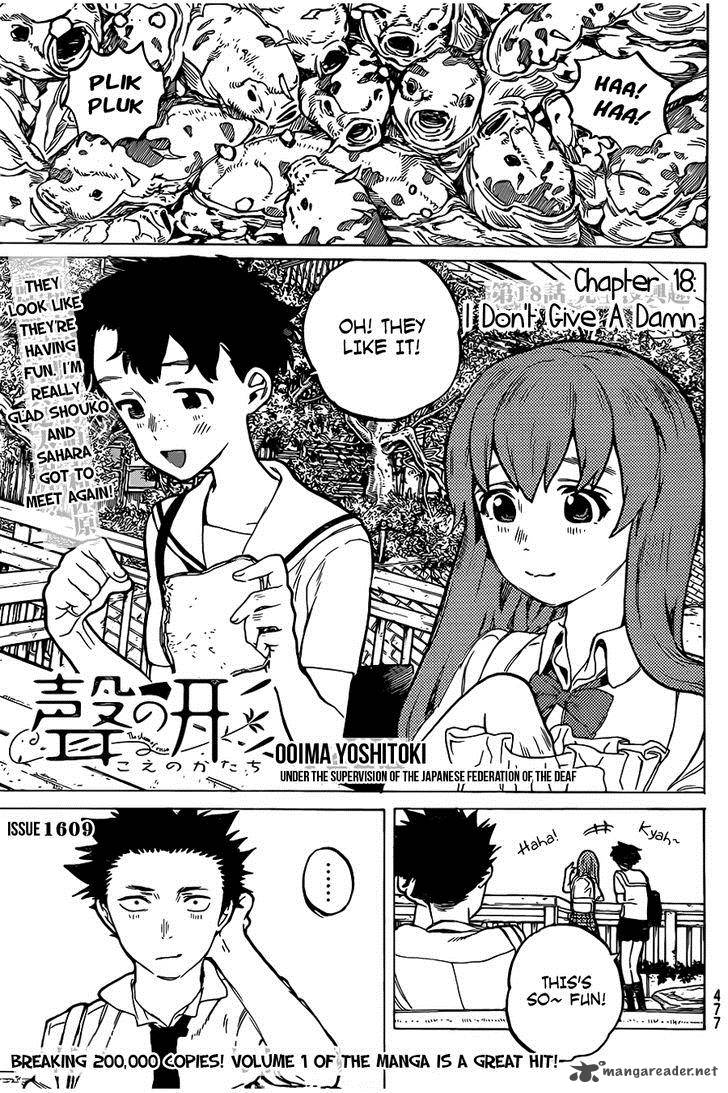 Koe No Katachi Chapter 18 Page 1