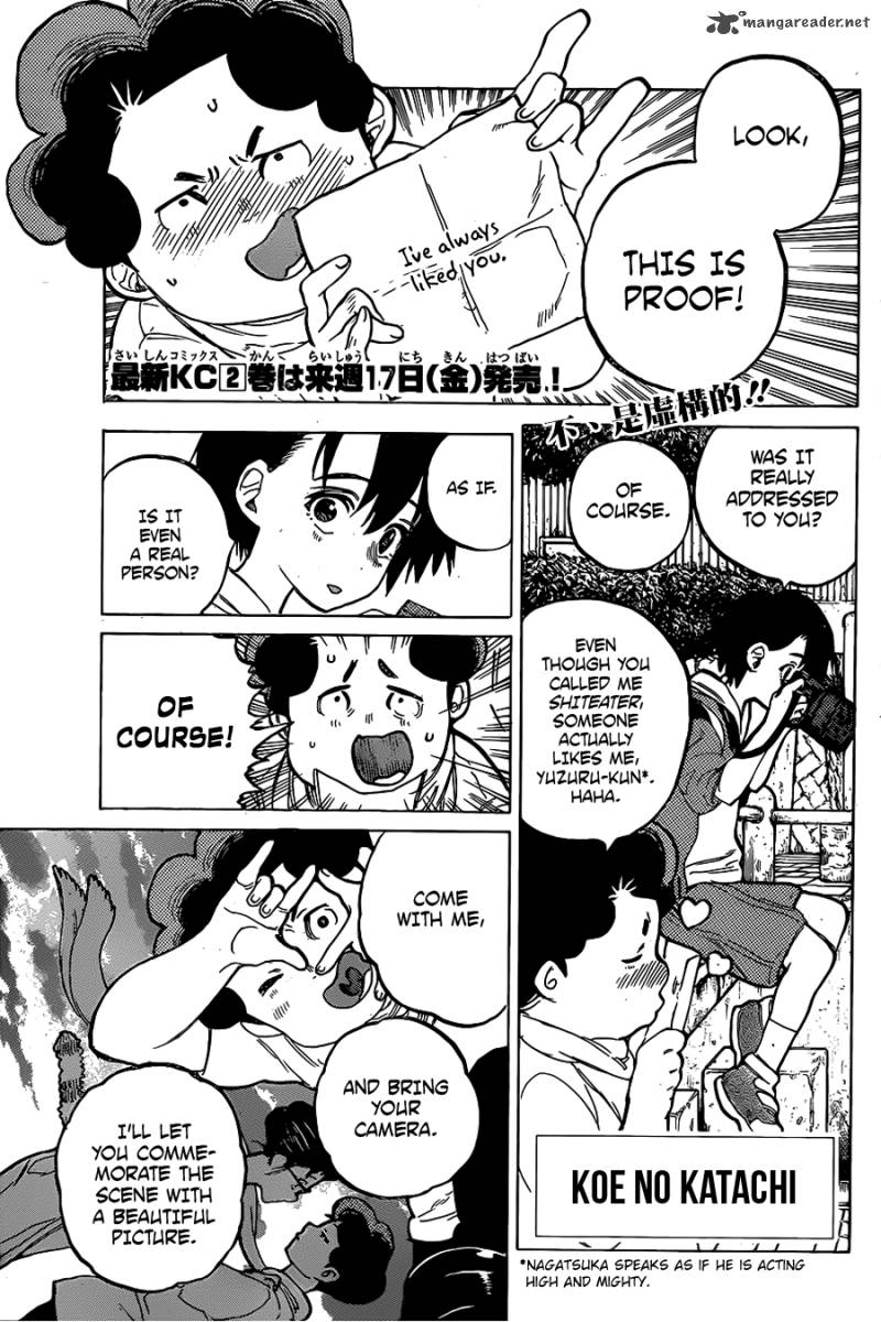 Koe No Katachi Chapter 20 Page 1